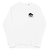 Unisex organic raglan sweatshirt -- Black Logo